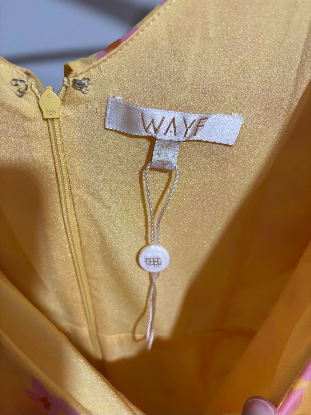 Wayf Yellow Floral Ruffle High-Low Dress - Picture 2 of 2